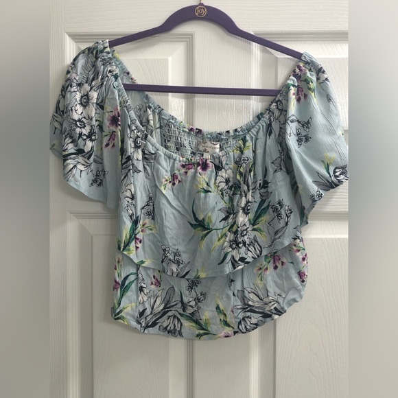 BAND OF GYPSIES Arica Off The Shoulder Crop Top Size Large - Never Worn - Picture 6 of 10